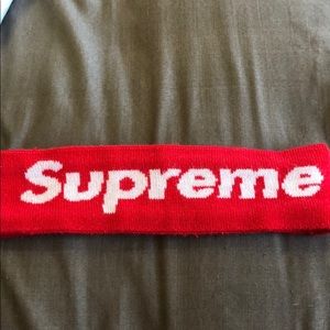 Supreme New Era Big Logo Headband (FW18) Red